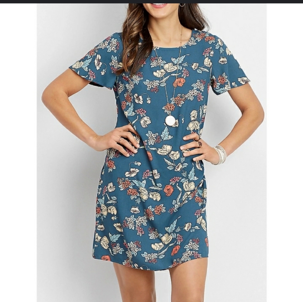 Maurice's Slip Dress Green Floral XL